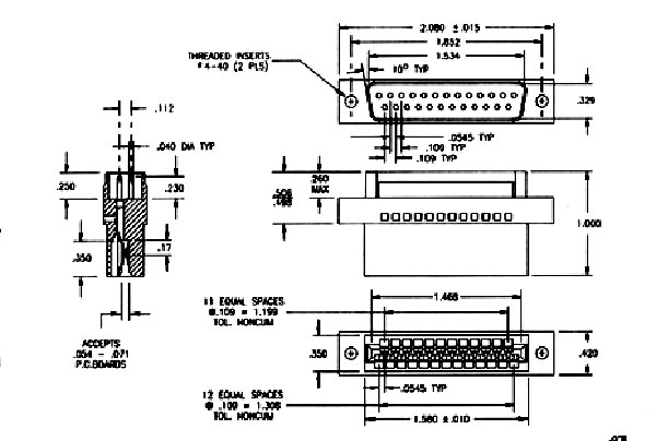 AWI连接器- 5425 -男性D次级对卡侧缘-机械组成部分IBS电子全球性电子组分经销商