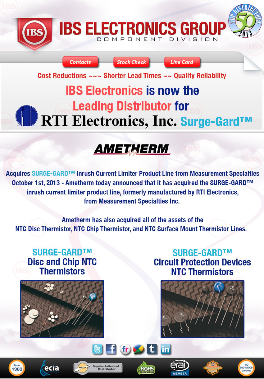 IBS is now the leading distributor for RTI Surge-Gard product line.