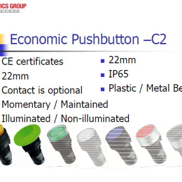 Deca SwitchLab C2 pushbutton switches and specifications.